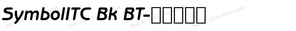 SymbolITC Bk BT字体转换